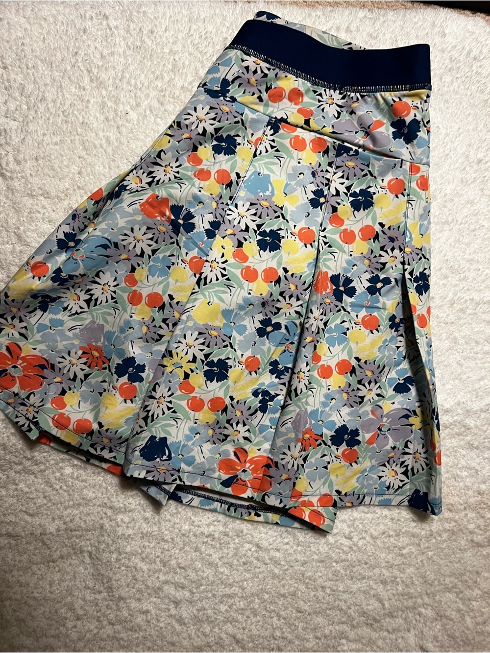RLX Ralph Lauren Floral Midi Skirt - Navy, Coral, Yellow, Sky Blue